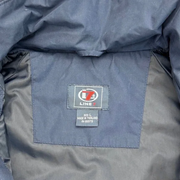 Vtg Line 7 Americas Cup Windbreaker Mens L Blue 2000 New Zealand Full Zip Jacket